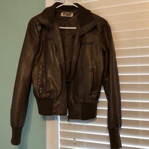 Faux leather jacket